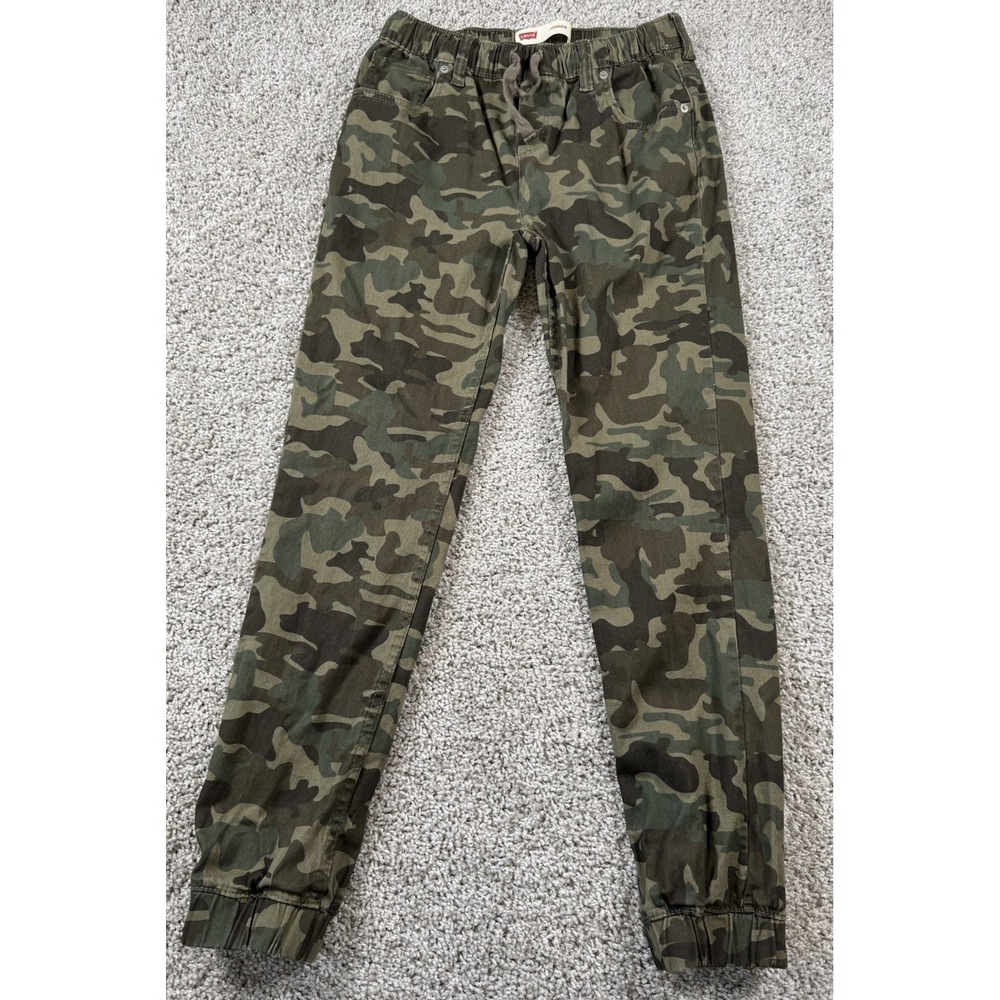 Levi's Camo Jogger Pants Drawstring Military Casual‎ Boys 16 28x28 - Picture 2 of 8